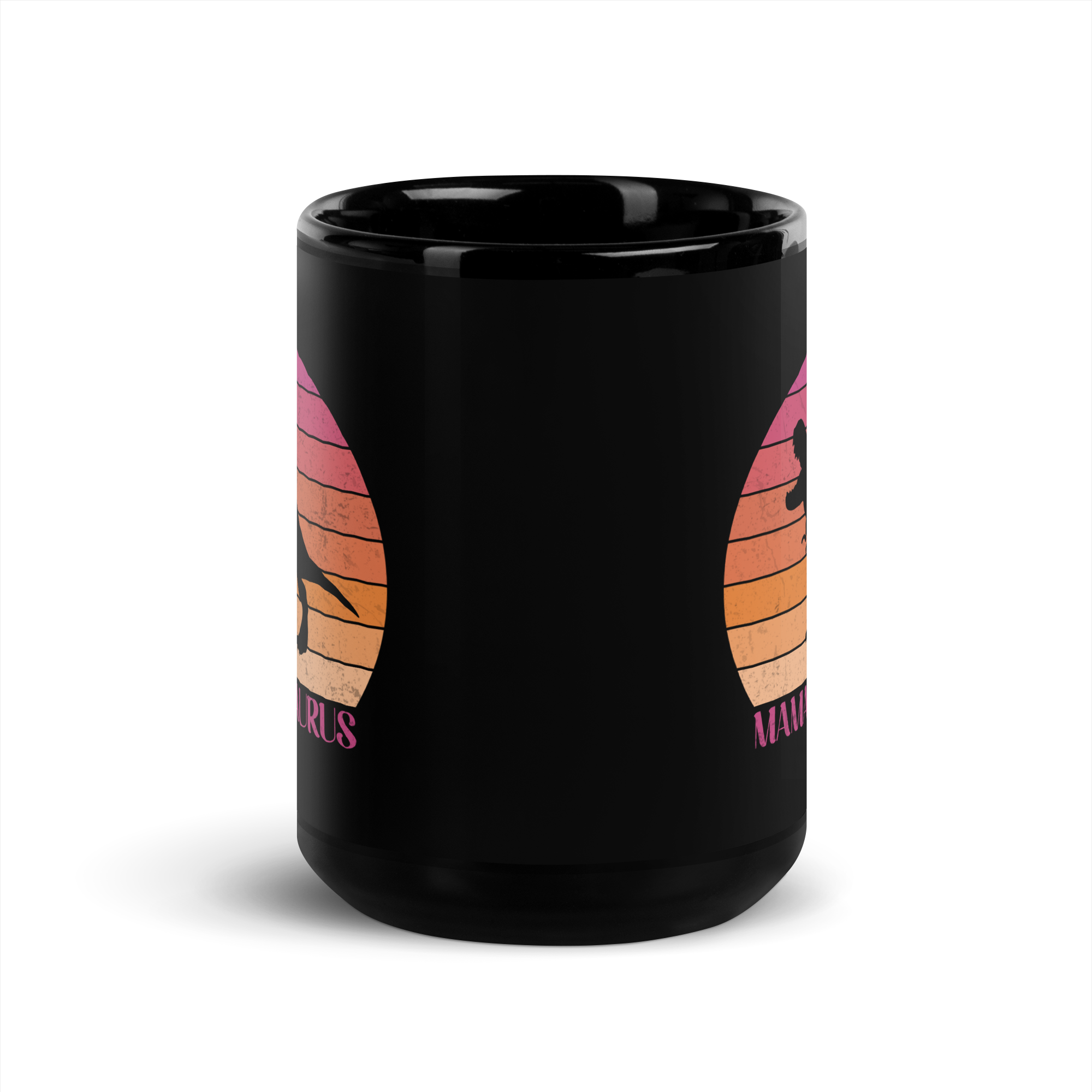 Mamasaurus Black Glossy Mug