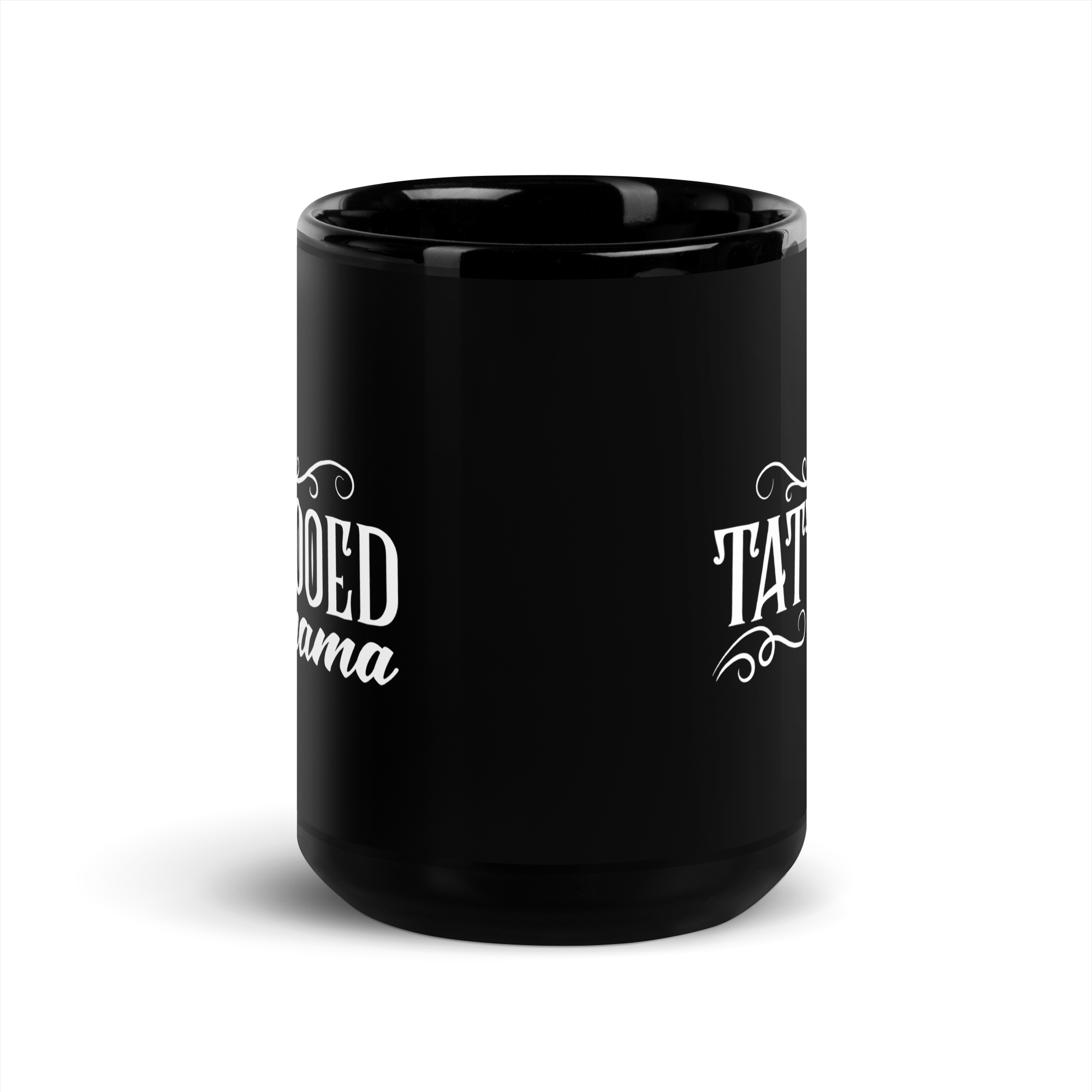 Tattooed Mama Black Glossy Mug