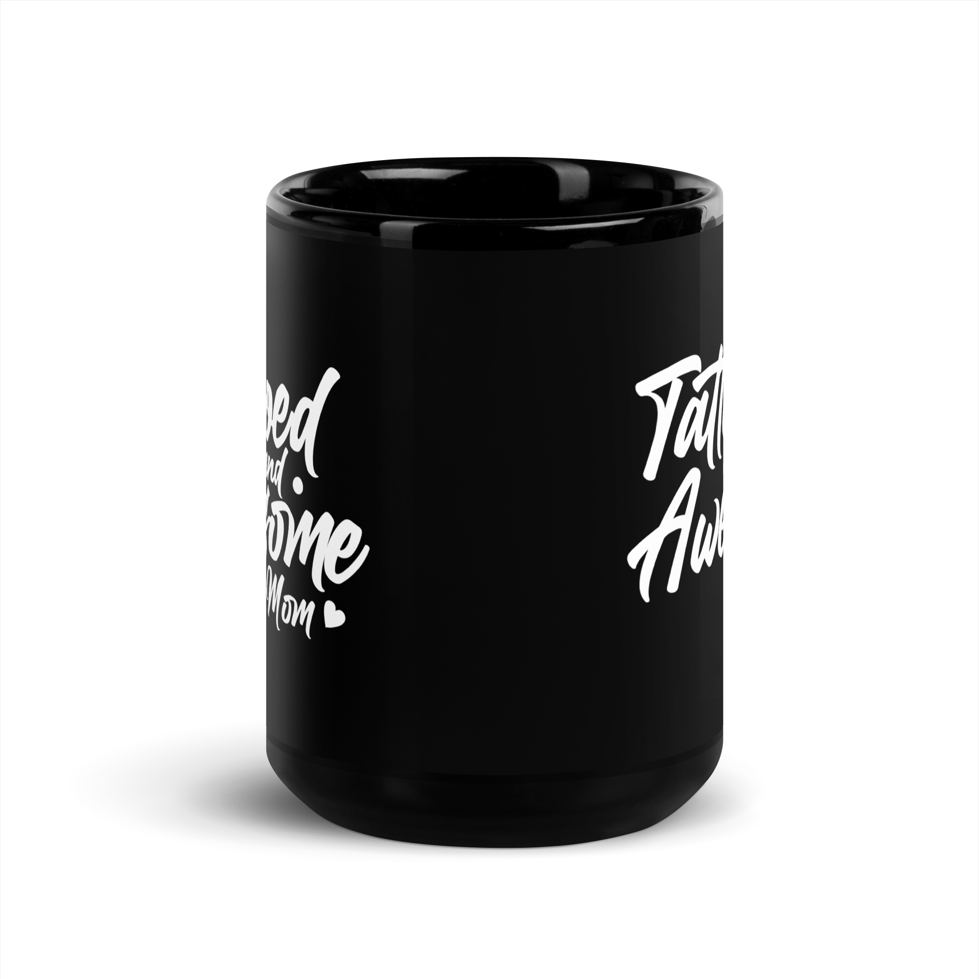 tattooed and awesome mom Black Glossy Mug