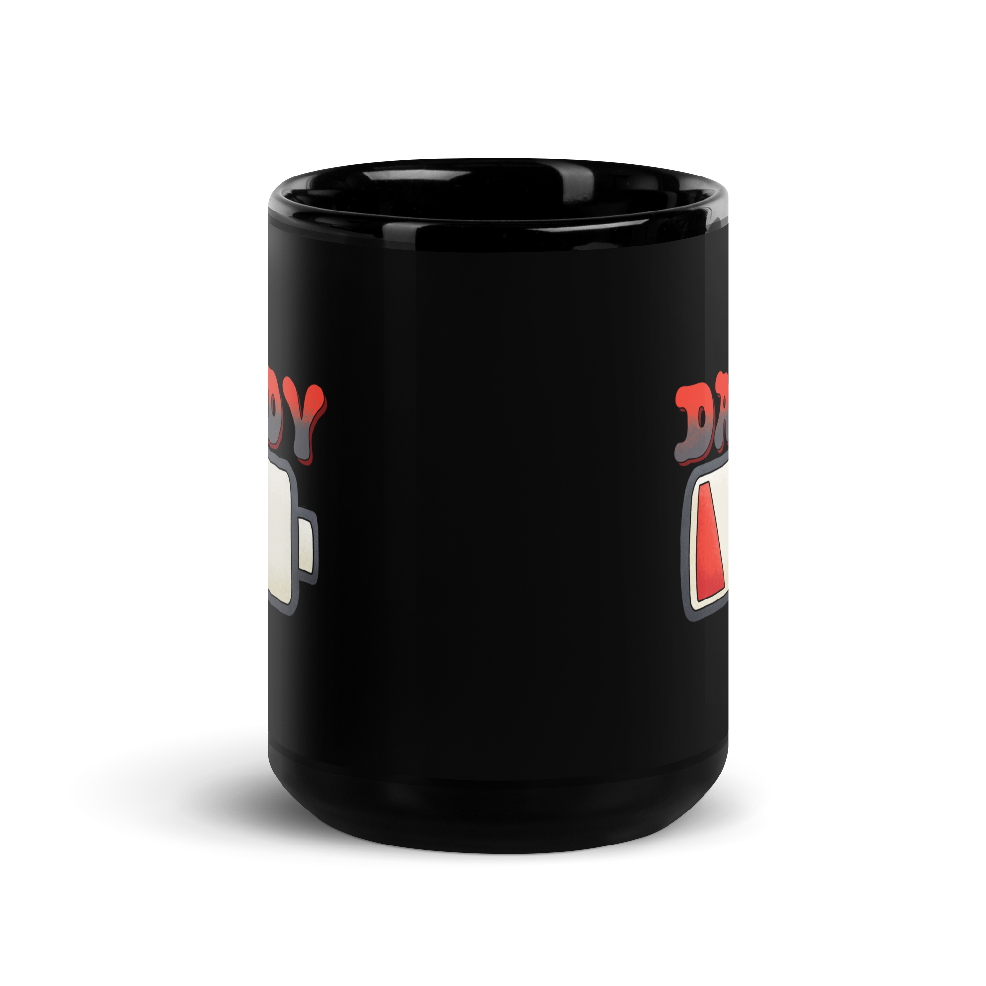 Daddy Low Battery Black Glossy Mug