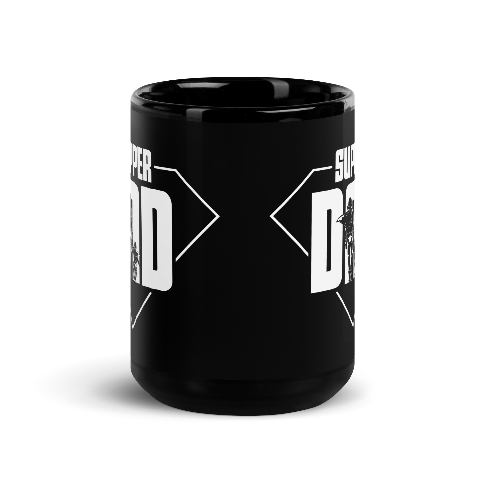 Super Dad Black Glossy Mug