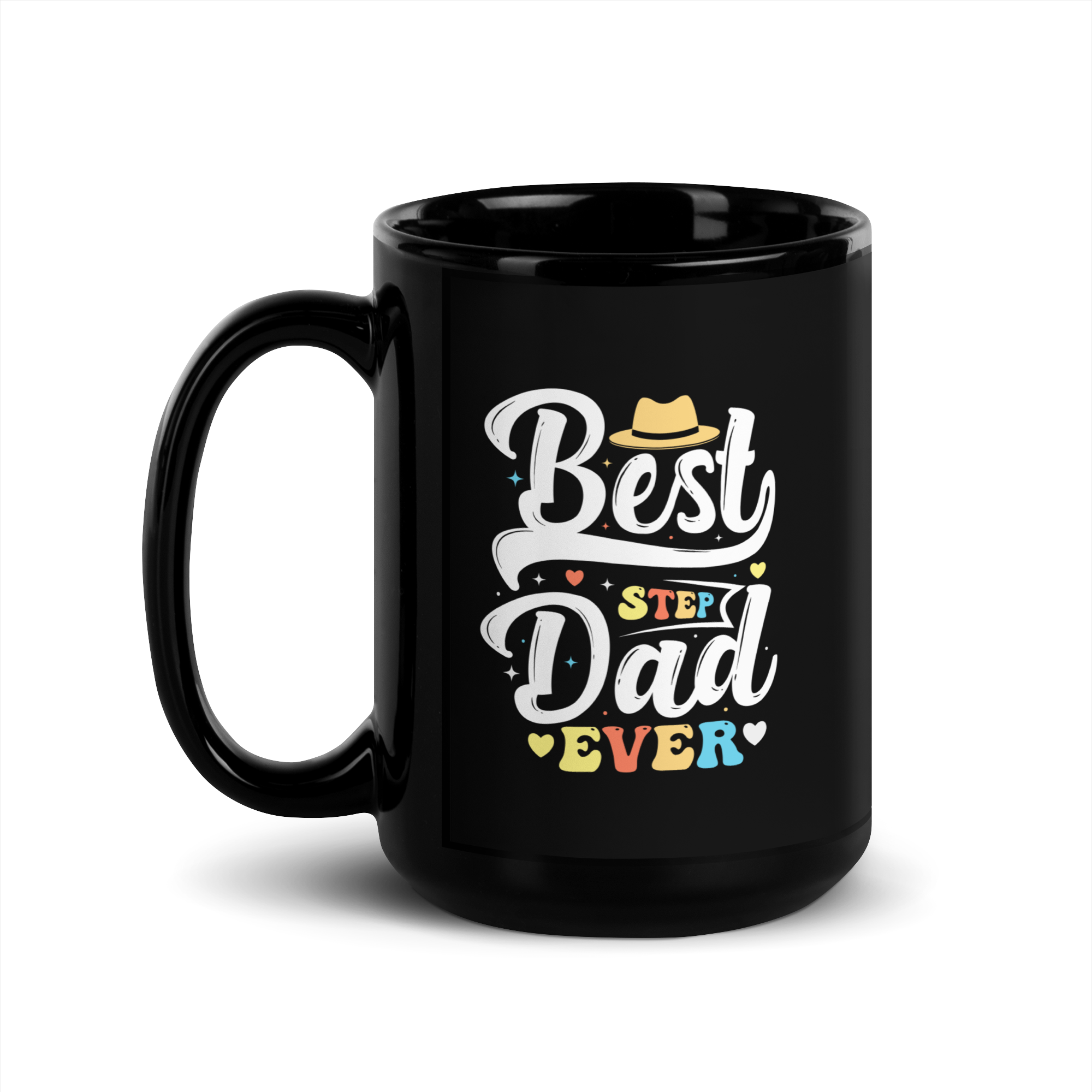 Best Step Dad Ever Black Glossy Mug