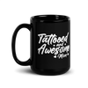 tattooed and awesome mom Black Glossy Mug