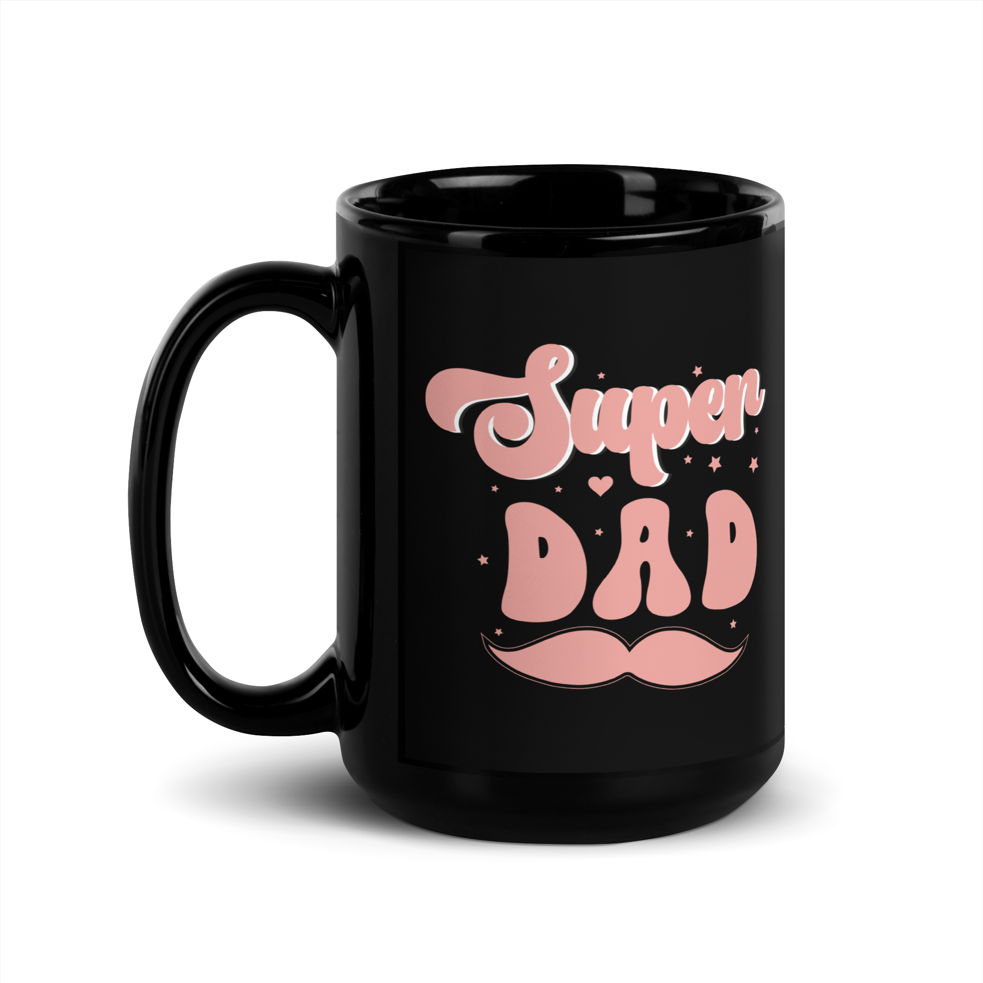 Super Dad Black Glossy Mug