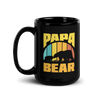 Papa Bear Black Glossy Mug