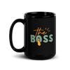 The Boss Black Glossy Mug