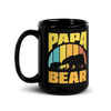 Papa Bear Black Glossy Mug