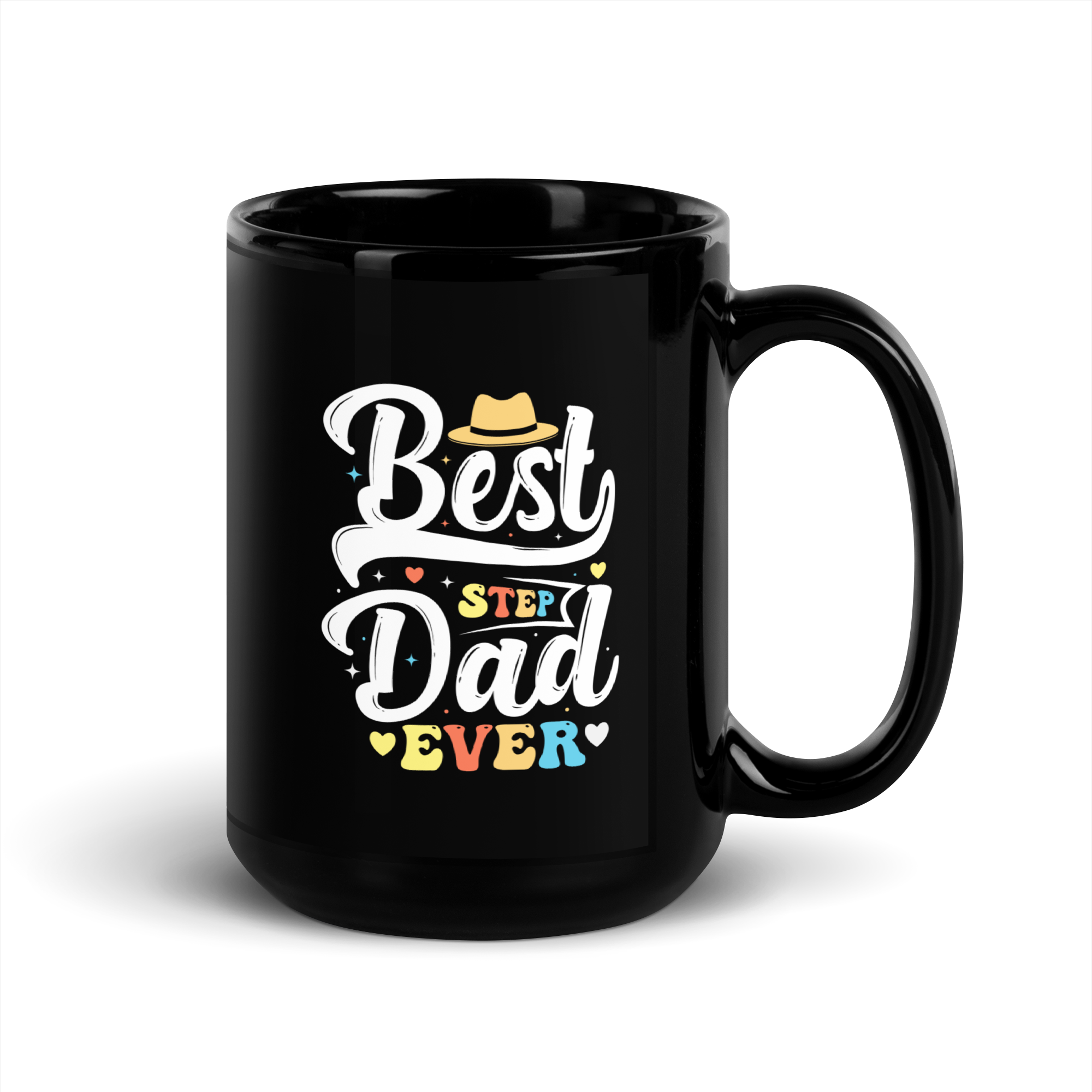 Best Step Dad Ever Black Glossy Mug