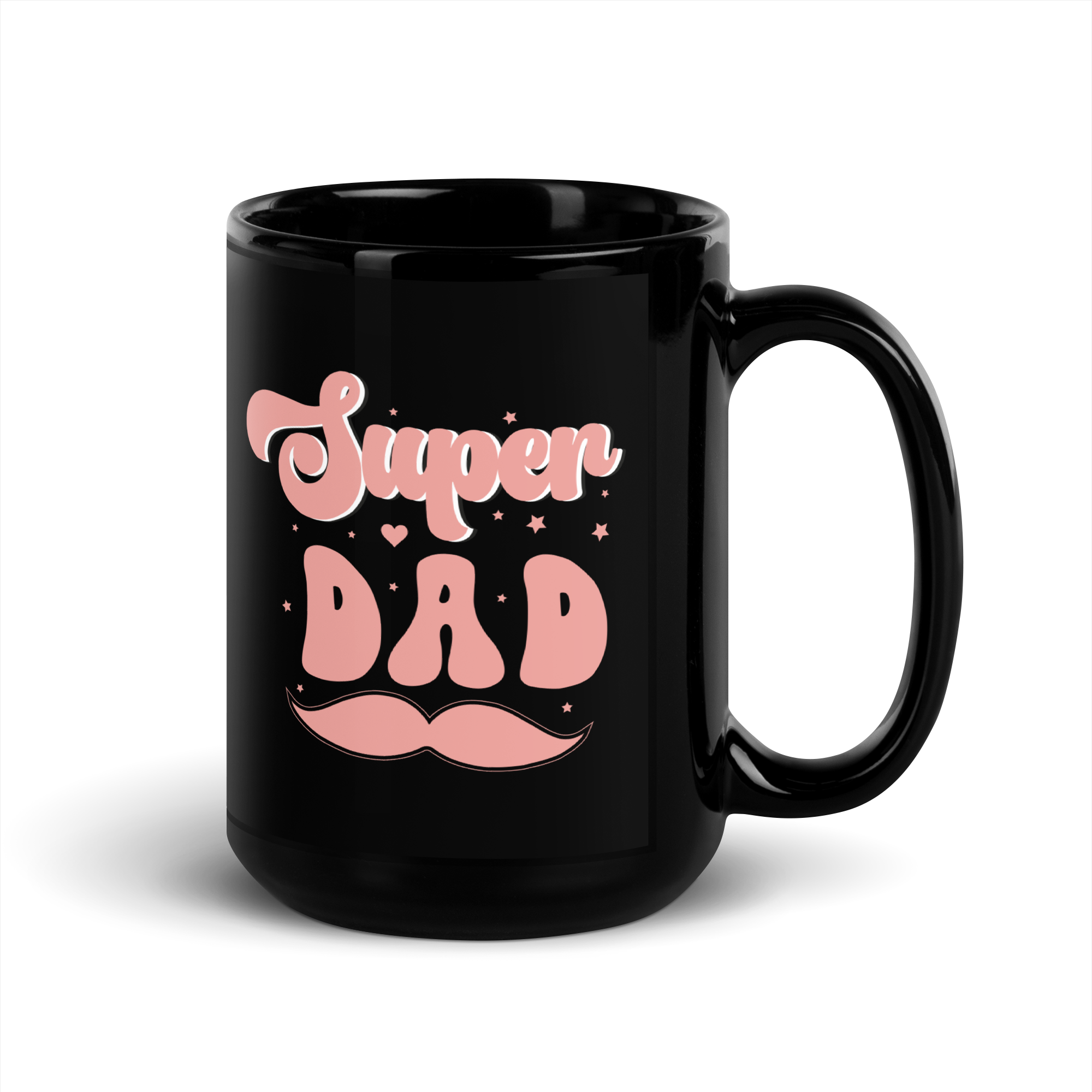 Super Dad Black Glossy Mug