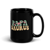 Papa Saurus Black Glossy Mug