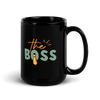 The Boss Black Glossy Mug