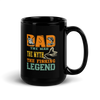 The Man The Myth The Fishing Legend Black Glossy Mug