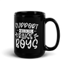 Support Wildlife Raise Boys Black Glossy Mug