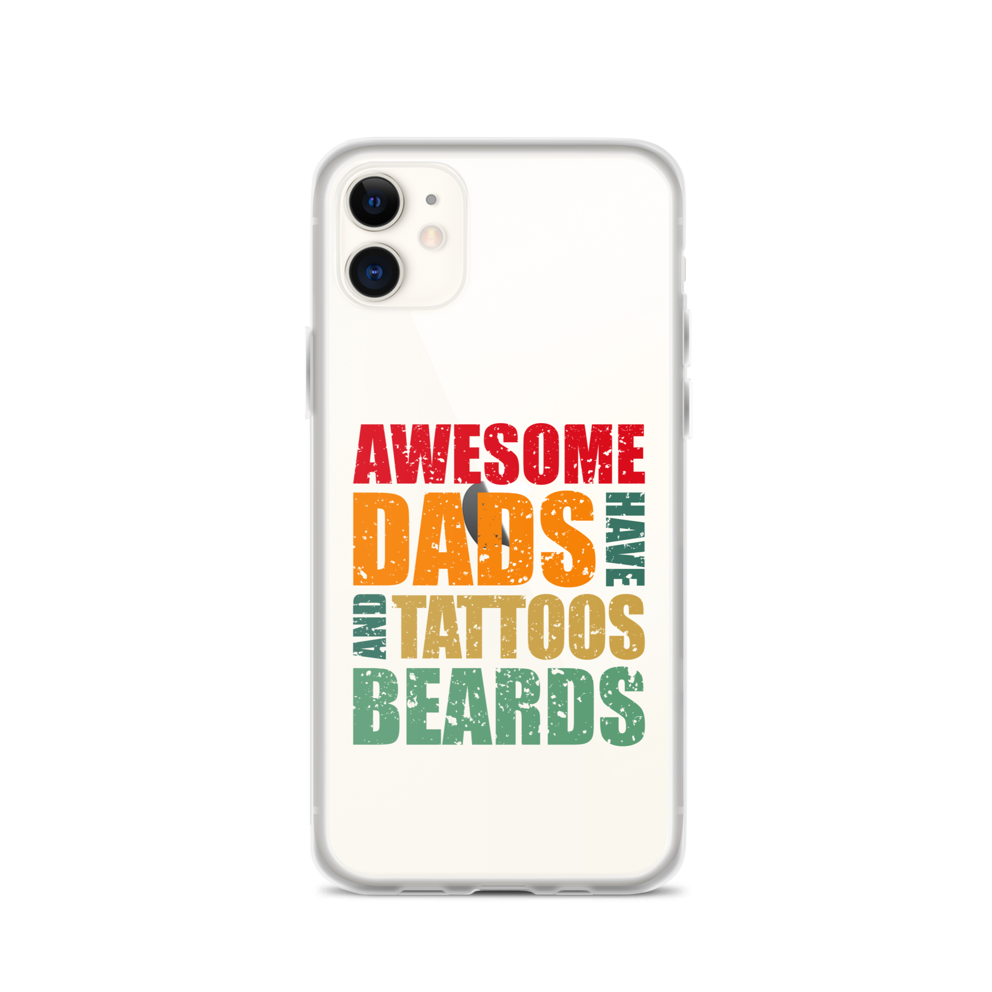 Awesome Dads Tattoos Beards Clear Case for iPhone®