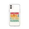 Awesome Dads Tattoos Beards Clear Case for iPhone®