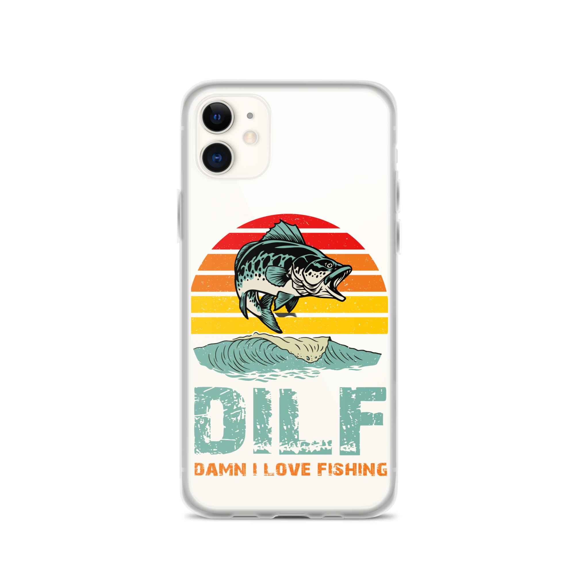 Dilf Damn I Love Fishing Clear Case for iPhone®