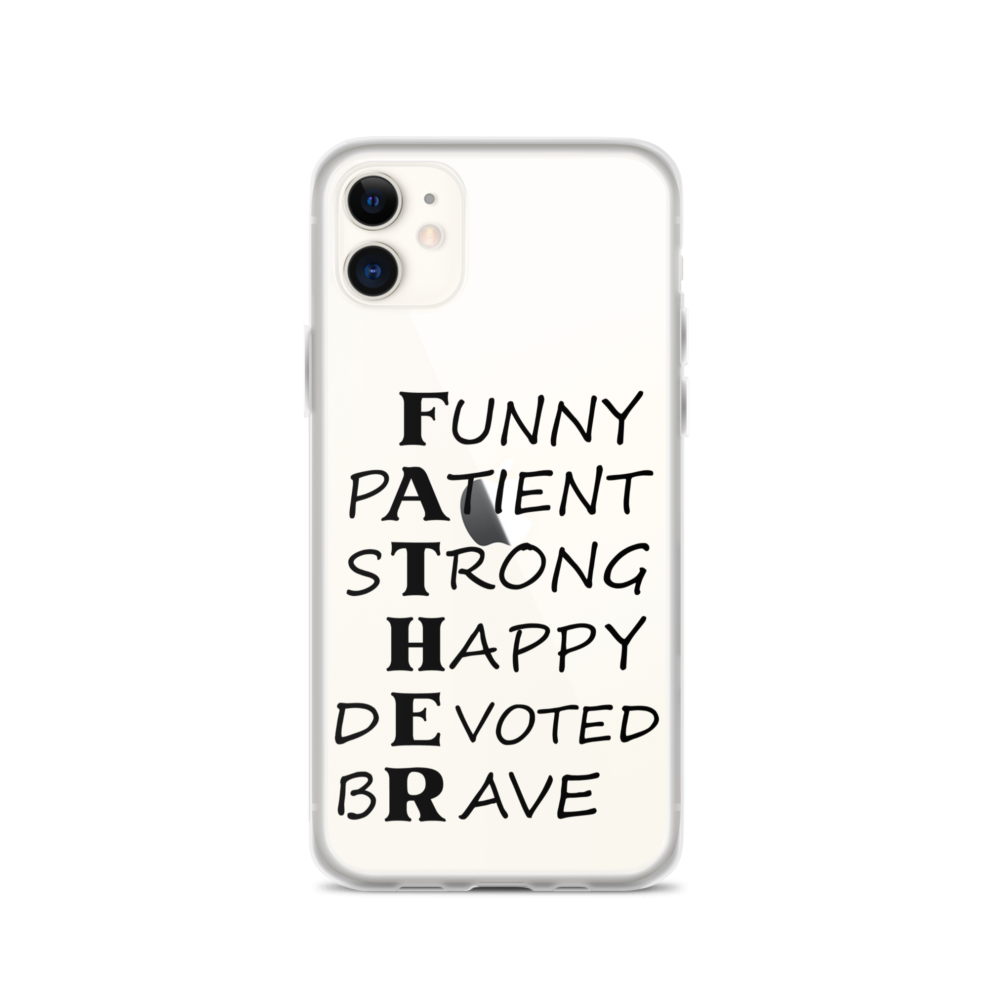 Funny Patient Strong Happy Devoted Brave Clear Case for iPhone®