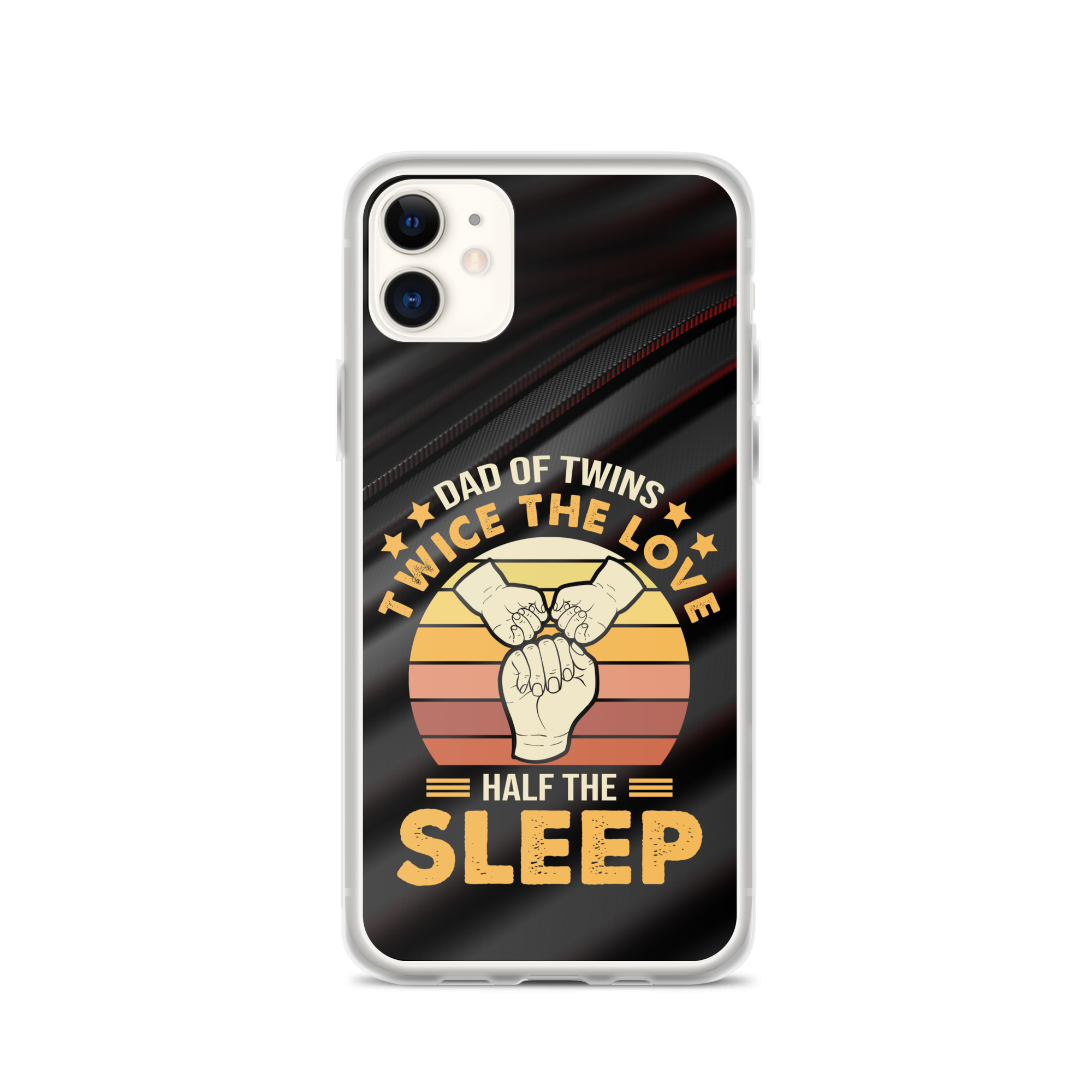 Dad Of Twins Twice The Love Half The Sleep Clear Case for iPhone®