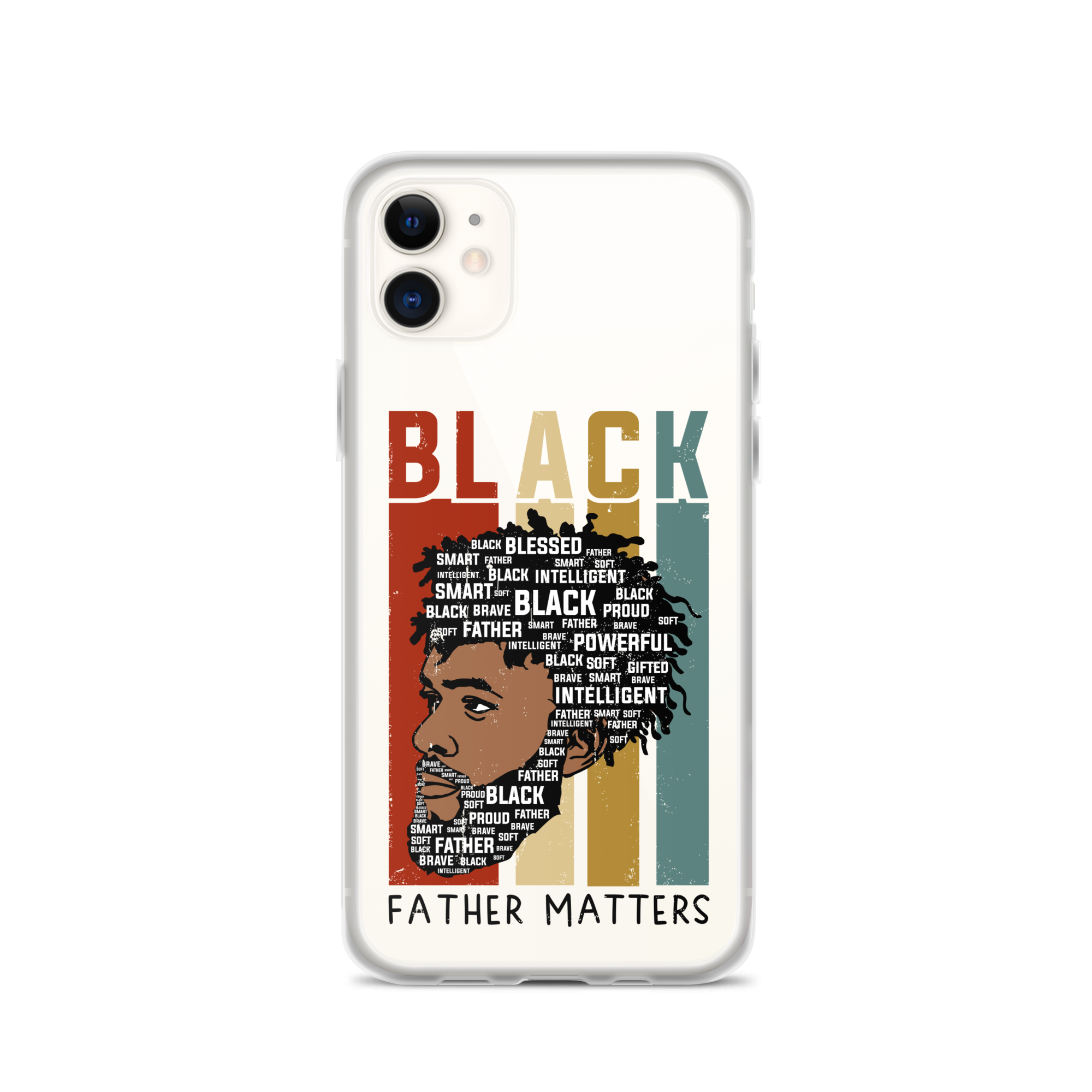 Black Father Matters Clear Case for iPhone®