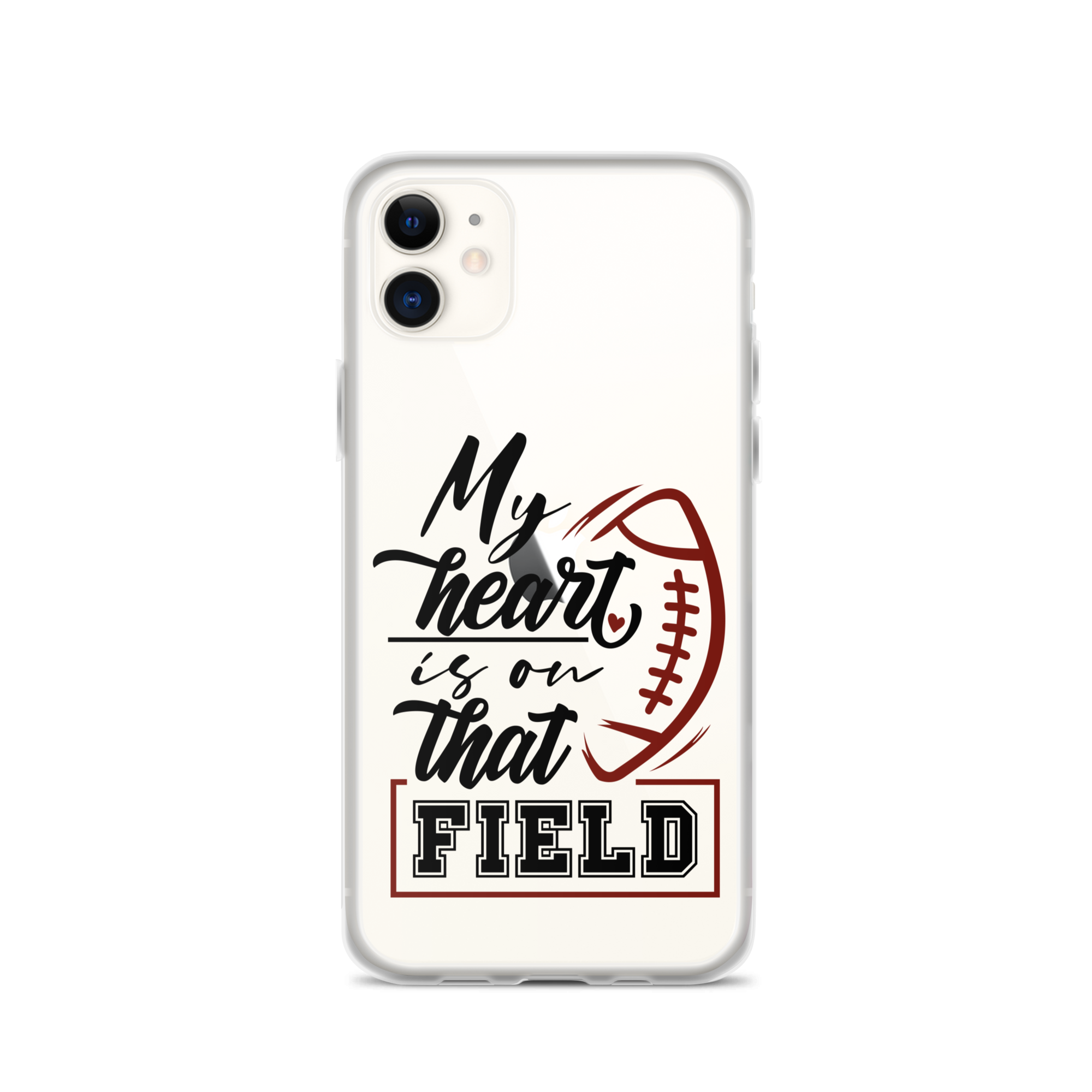 My Heart Is On That Field Clear Case for iPhone®