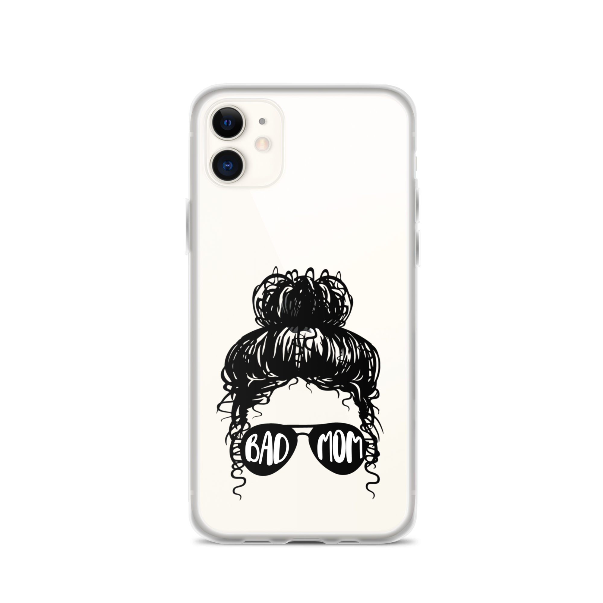 Bad Mom Messy Bun Clear Case for iPhone®