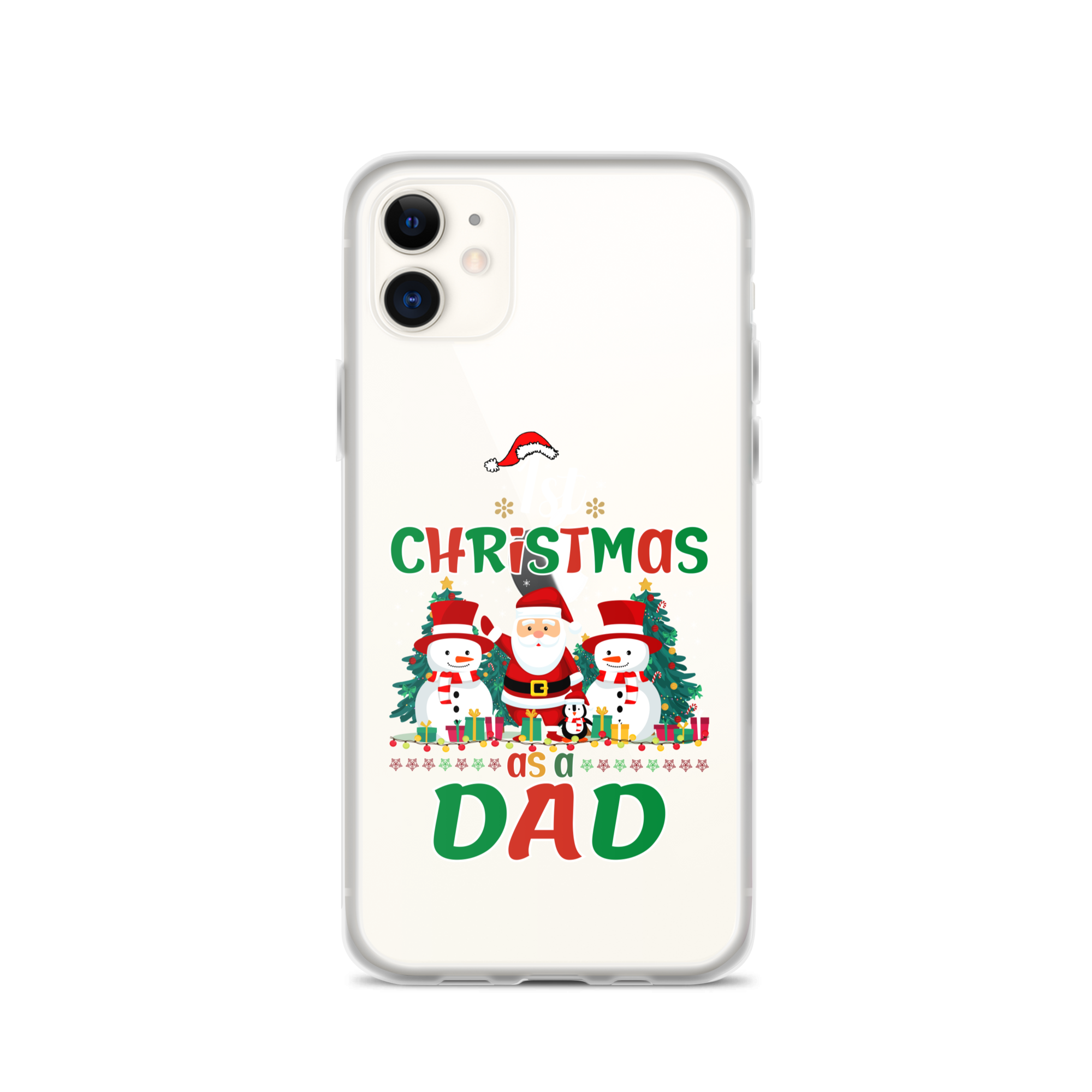 1st Christmas As A Dad Clear Case for iPhone®