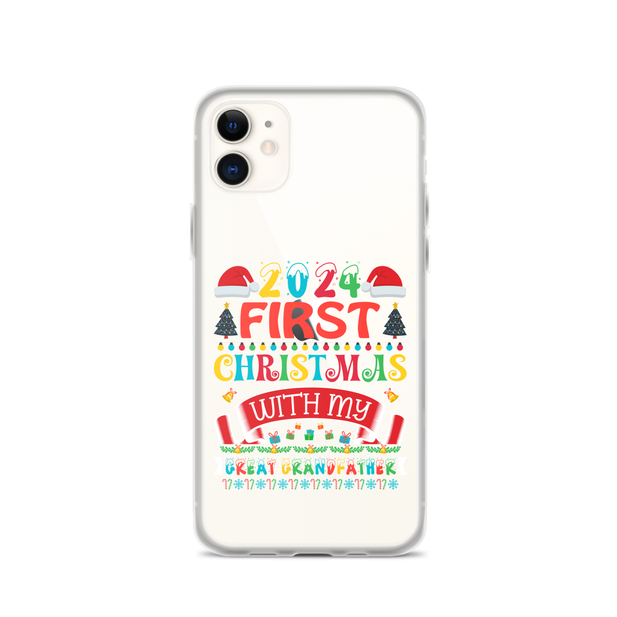 2024 My First Christmas With My Great Grandfather Clear Case for iPhone®