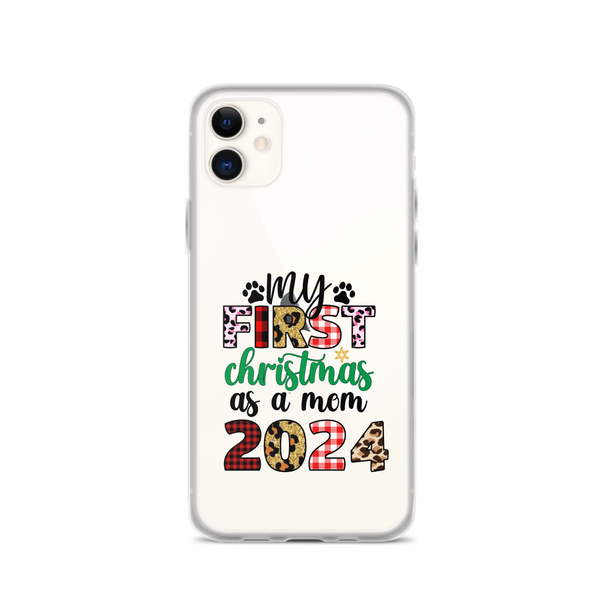 My First Christmas As A mom 2024 Clear Case for iPhone®