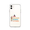 Papa, Bald Head, Bearded, Tattooed Clear Case for iPhone®