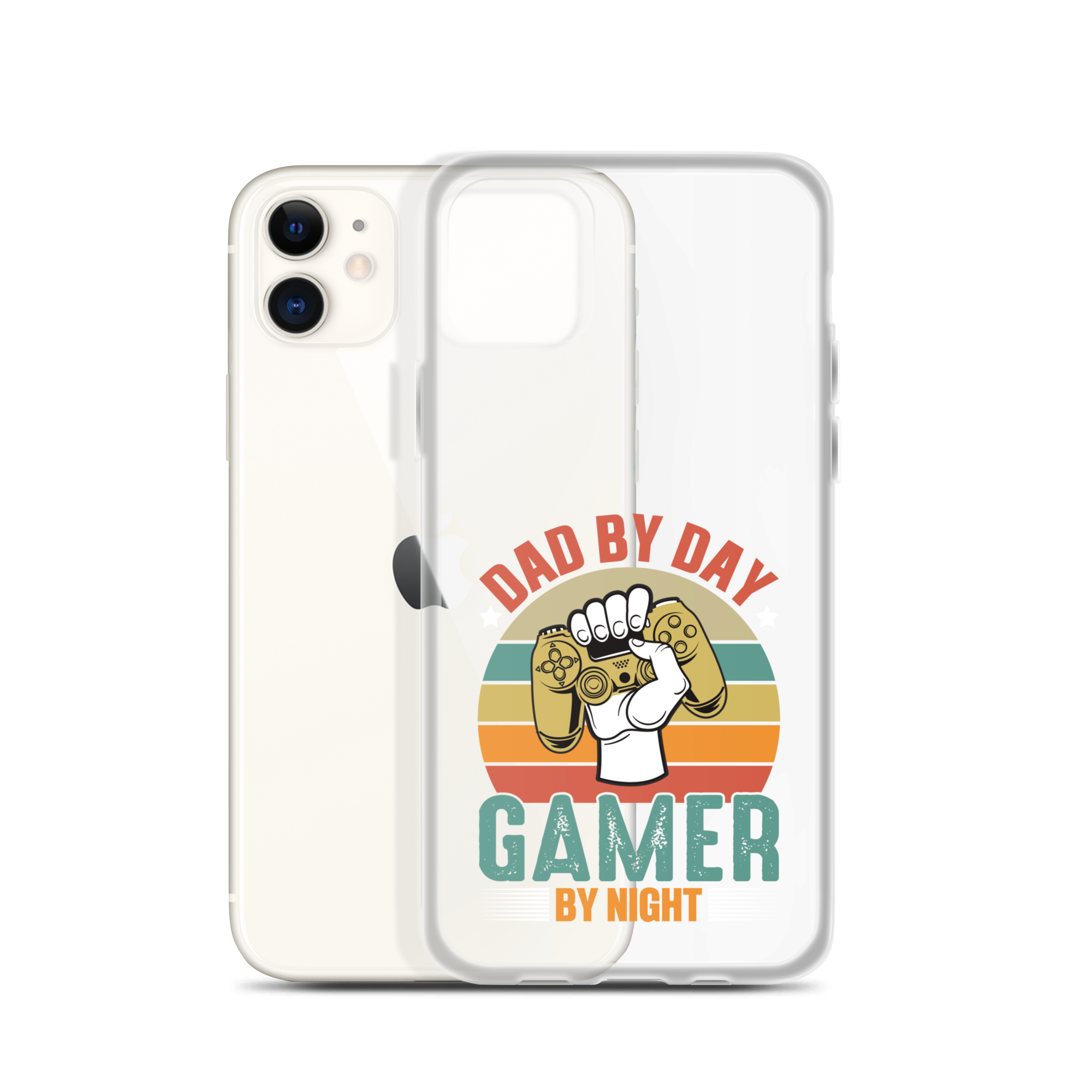 Dad By Day Gamer By Night Clear Case for iPhone®