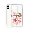 All Mom Wants Is A Silent Night Clear Case for iPhone®