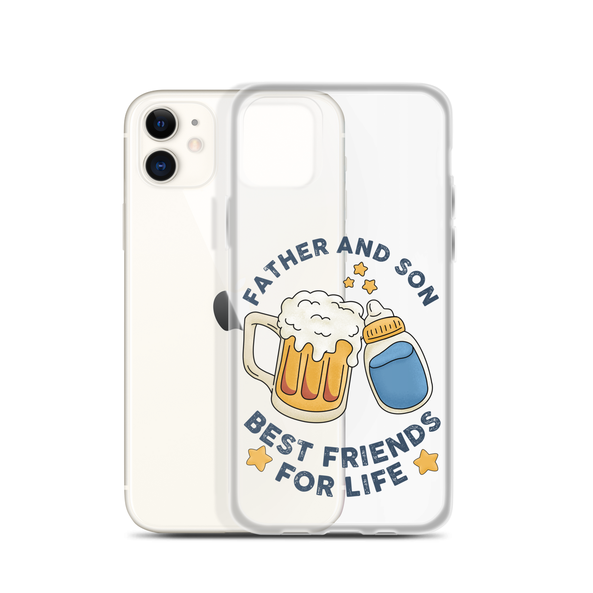 Father And Son Best Friends For Life Clear Case for iPhone®