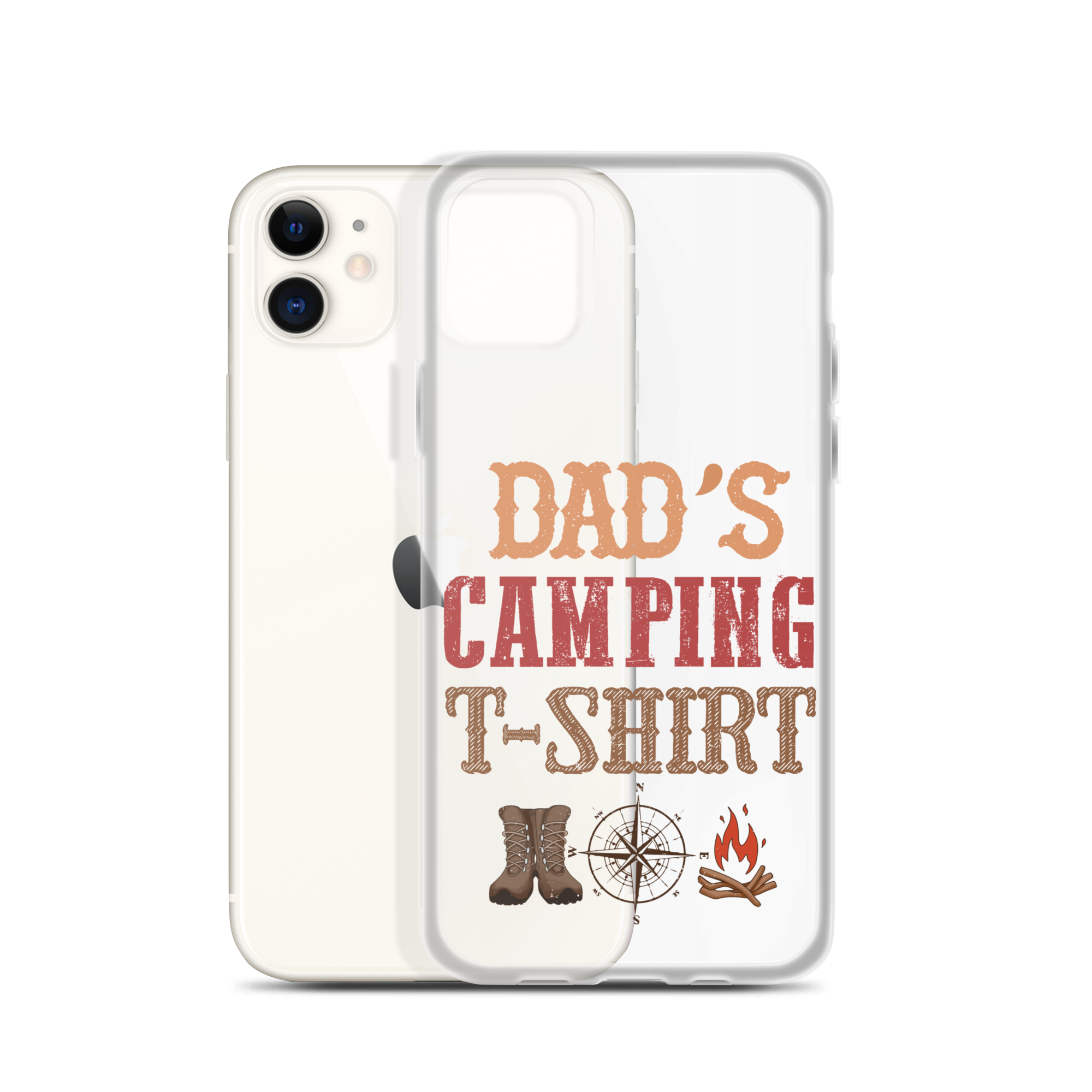 Dad's Camping T-Shirt Clear Case for iPhone®