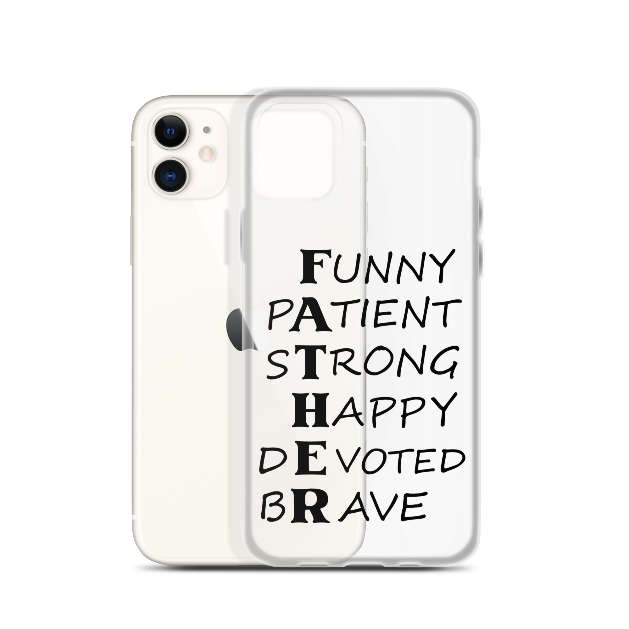 Funny Patient Strong Happy Devoted Brave Clear Case for iPhone®