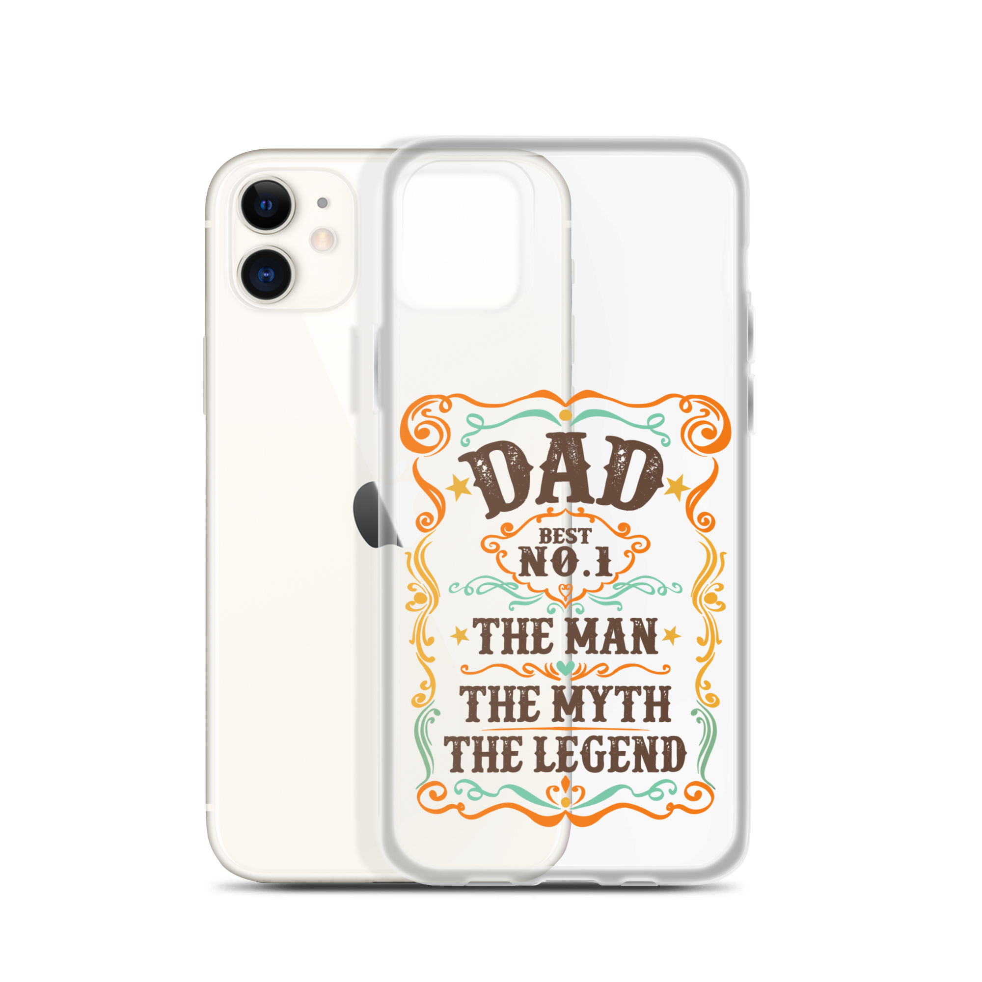 Dad Best Number 1 The Man The Myth The Legend Clear Case for iPhone®