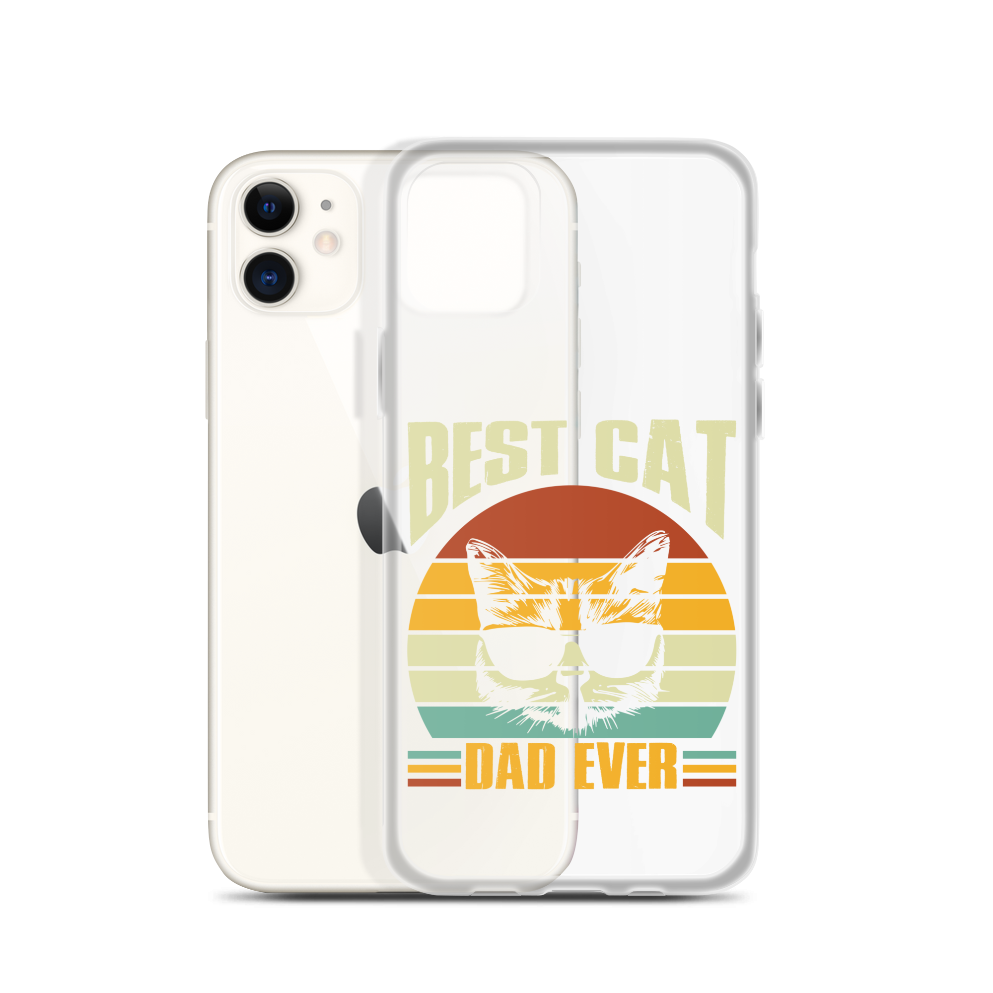 Best Cat Dad Ever Clear Case for iPhone®