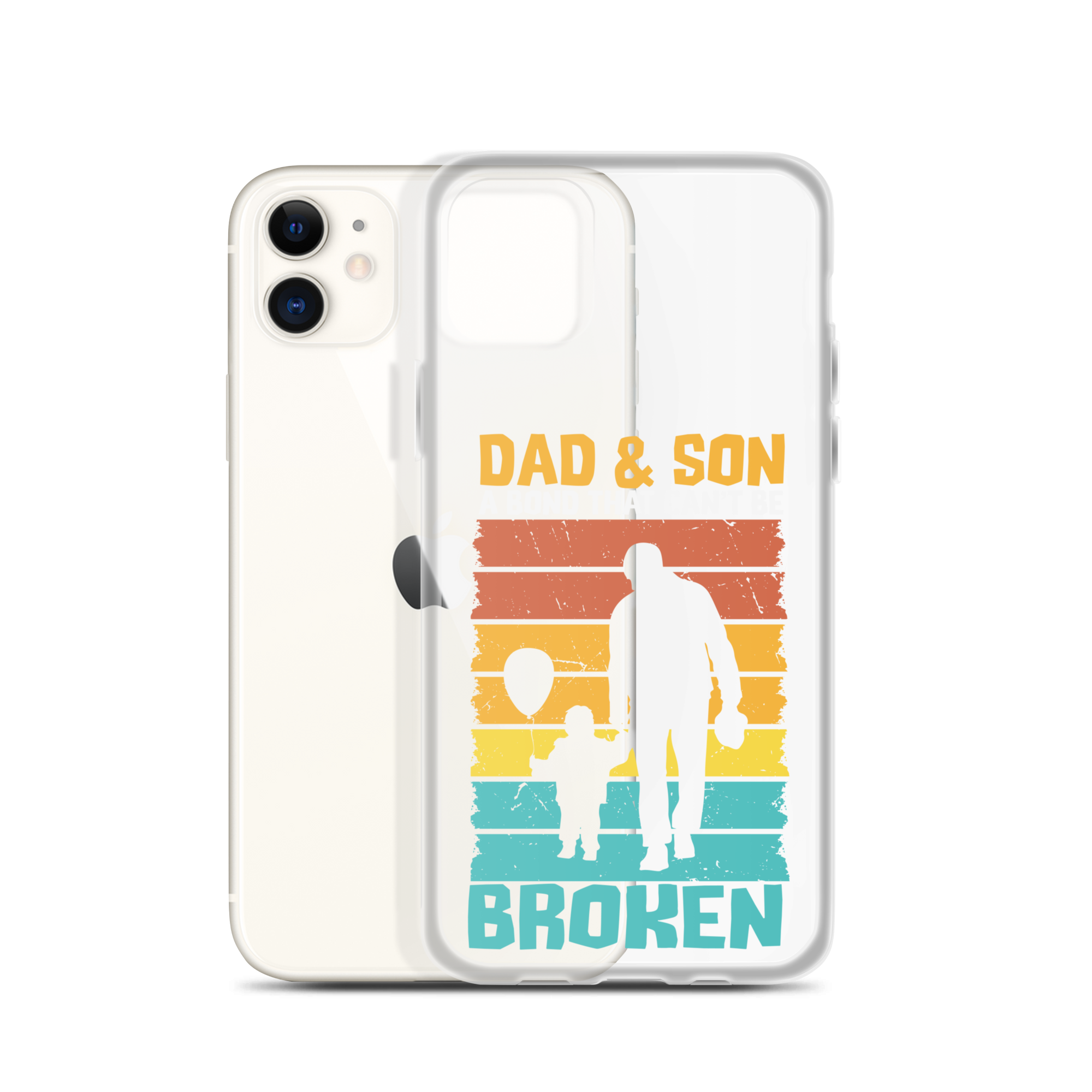 Dad And Son A Bond that can't Be Broken Clear Case for iPhone®