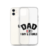 Dad Of 1 Boy And 2 Girls Clear Case for iPhone®