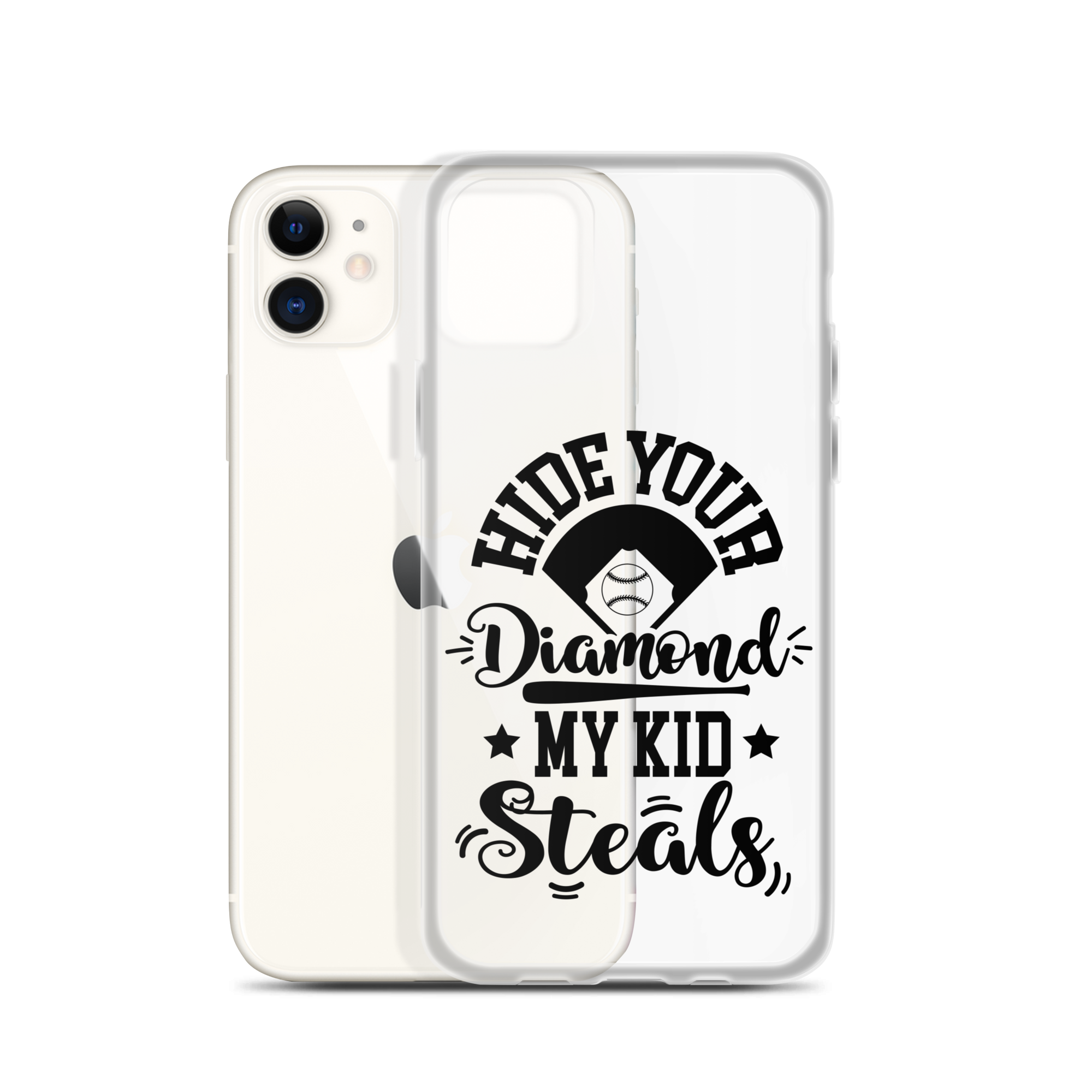 Hide Your Diamond My Kid Steals Clear Case for iPhone®