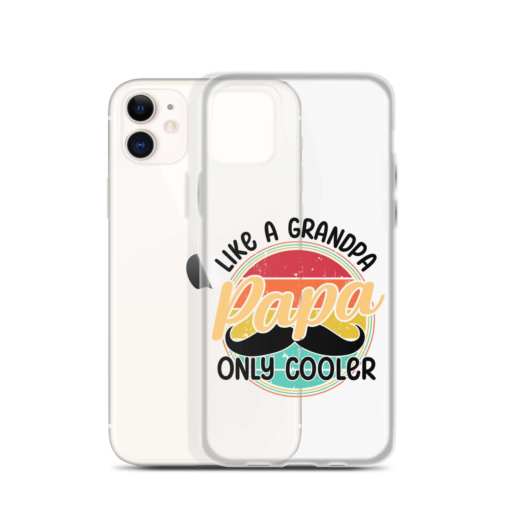 Papa Like A Grandpa Only Cooler Clear Case for iPhone®