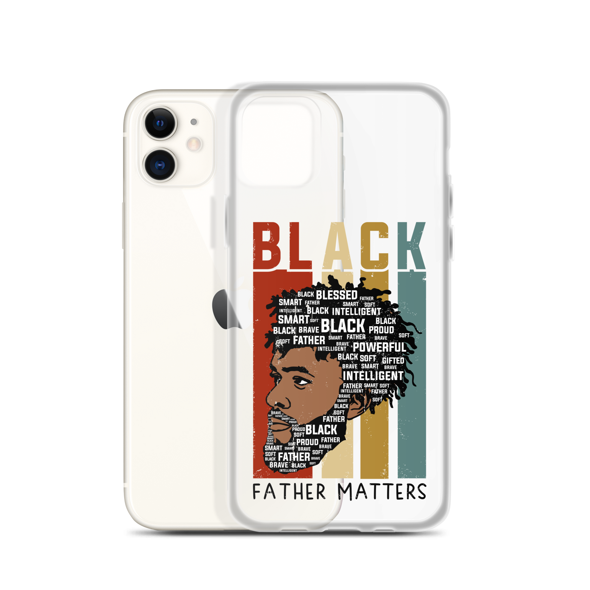 Black Father Matters Clear Case for iPhone®