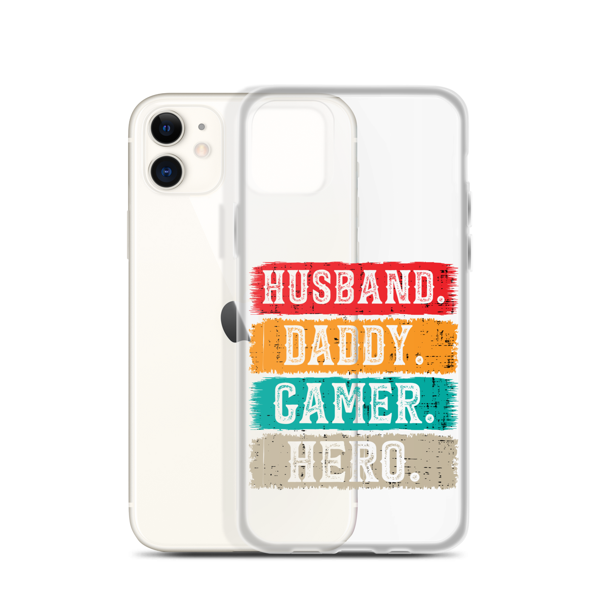 Husband, Daddy, Gamer, Hero Clear Case for iPhone®