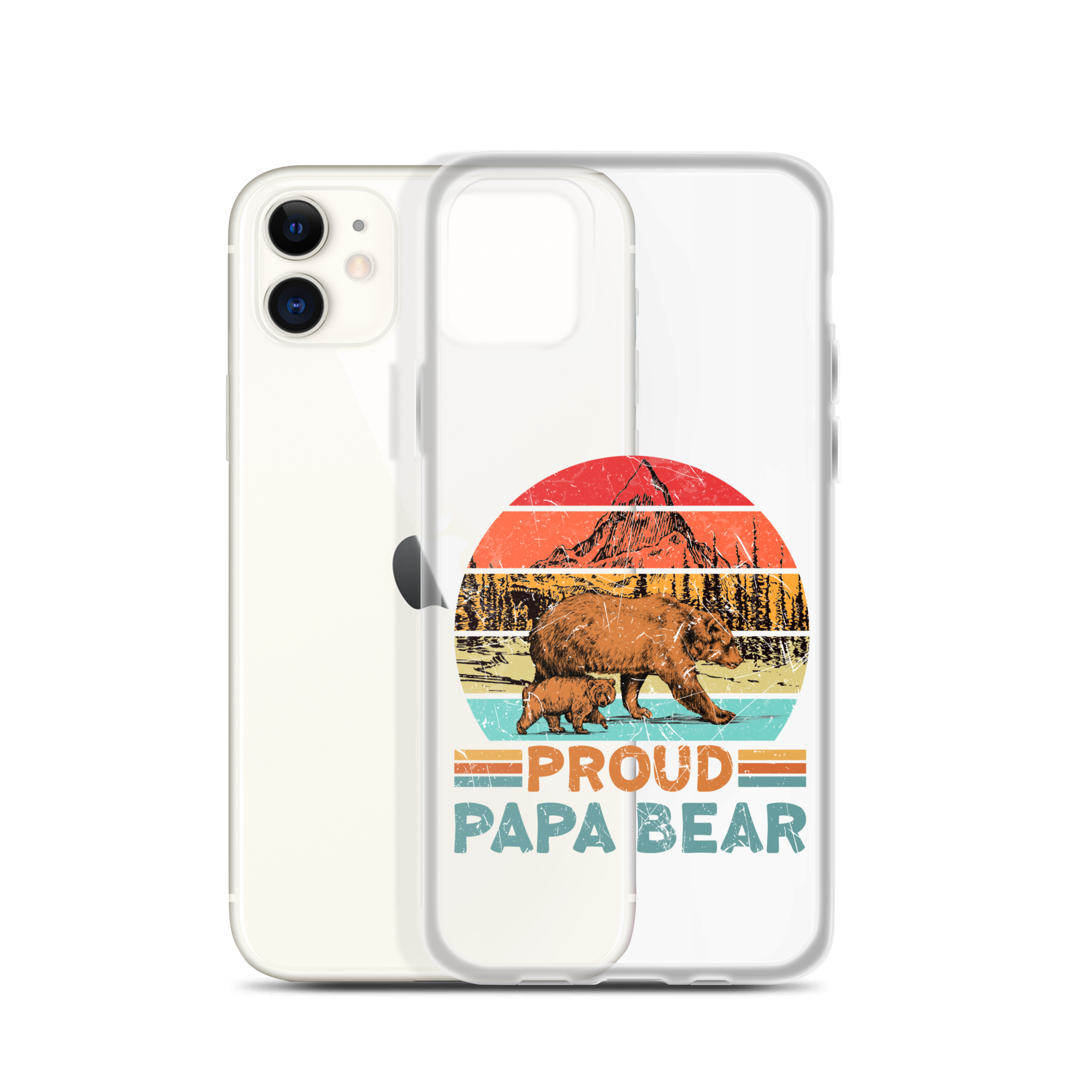 Proud Papa Bear Clear Case for iPhone®