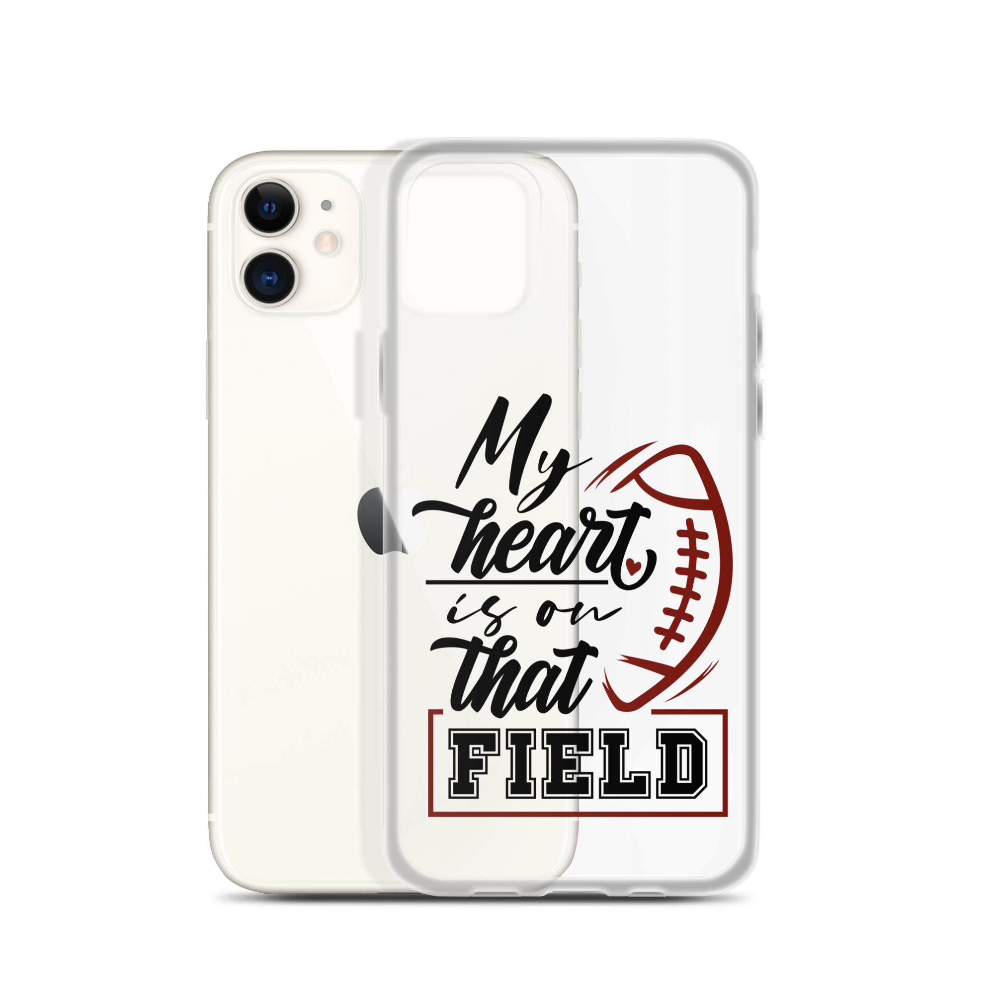 My Heart Is On That Field Clear Case for iPhone®