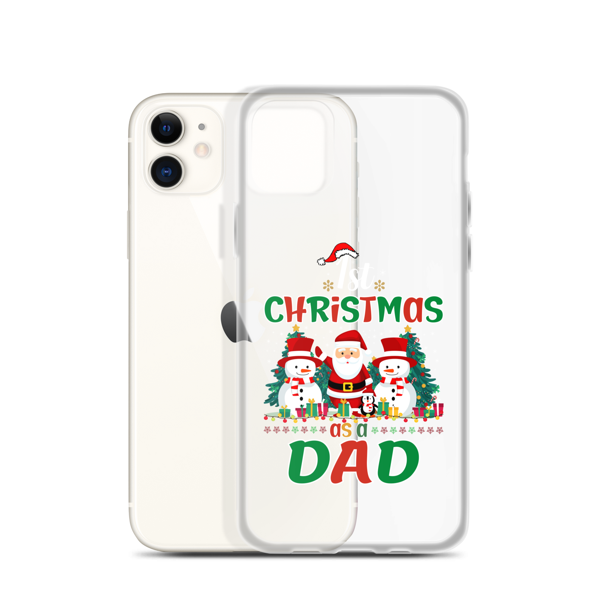 1st Christmas As A Dad Clear Case for iPhone®