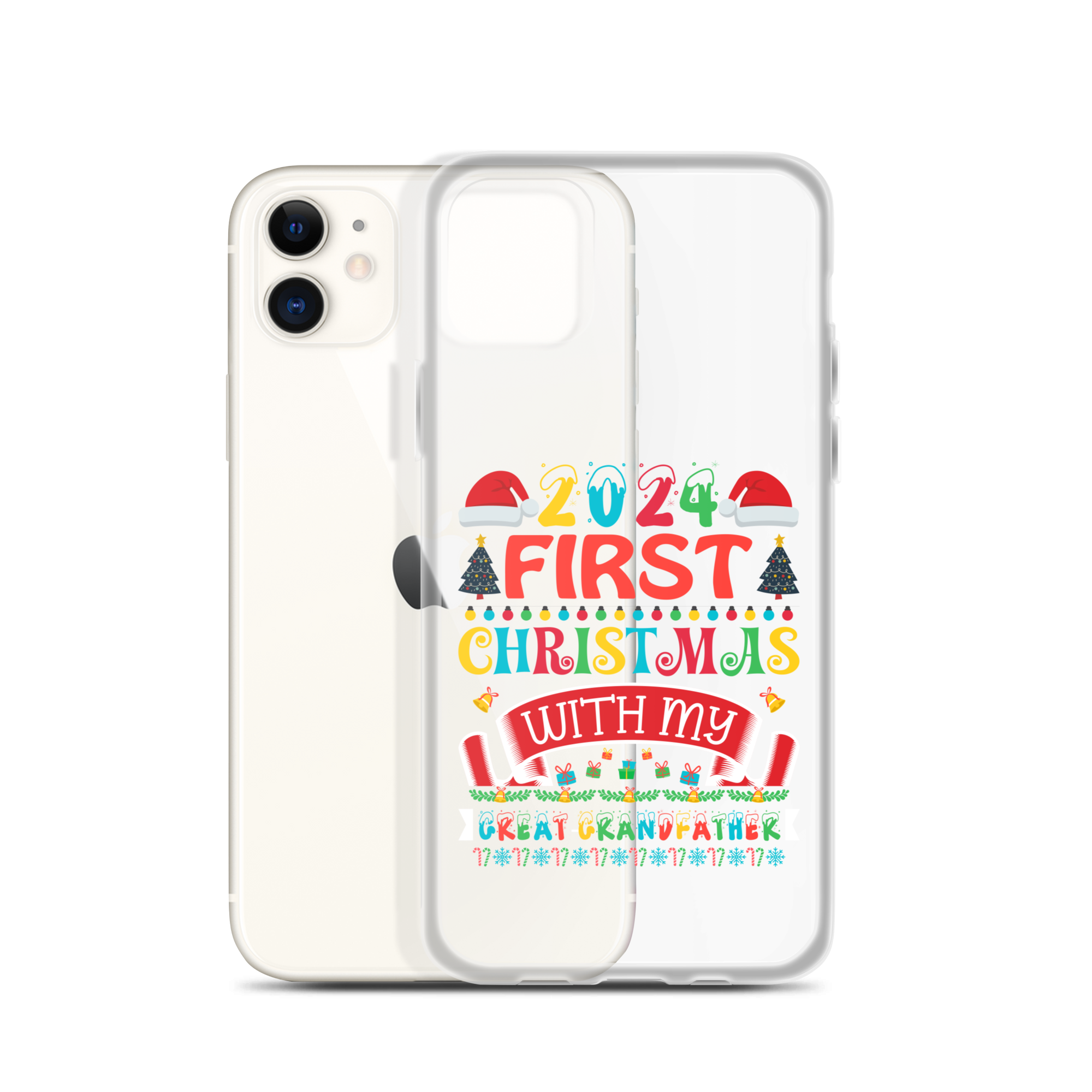 2024 My First Christmas With My Great Grandfather Clear Case for iPhone®