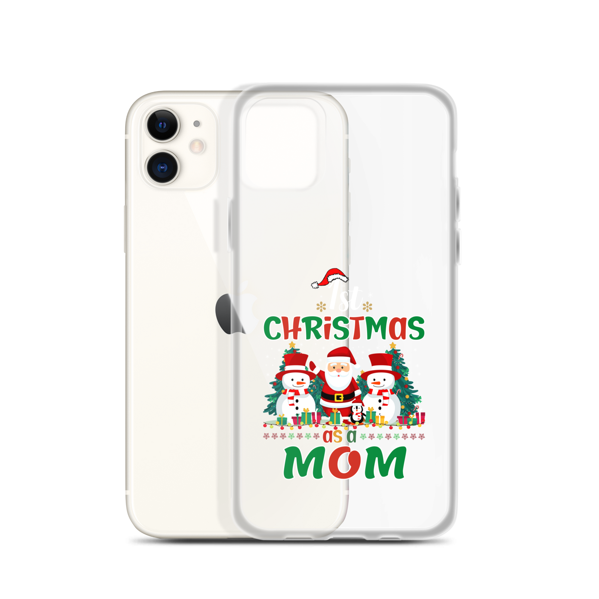 1st Christmas As A Mom Clear Case for iPhone®