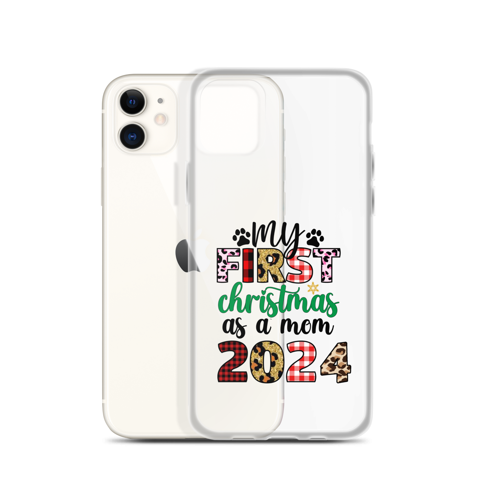 My First Christmas As A mom 2024 Clear Case for iPhone®