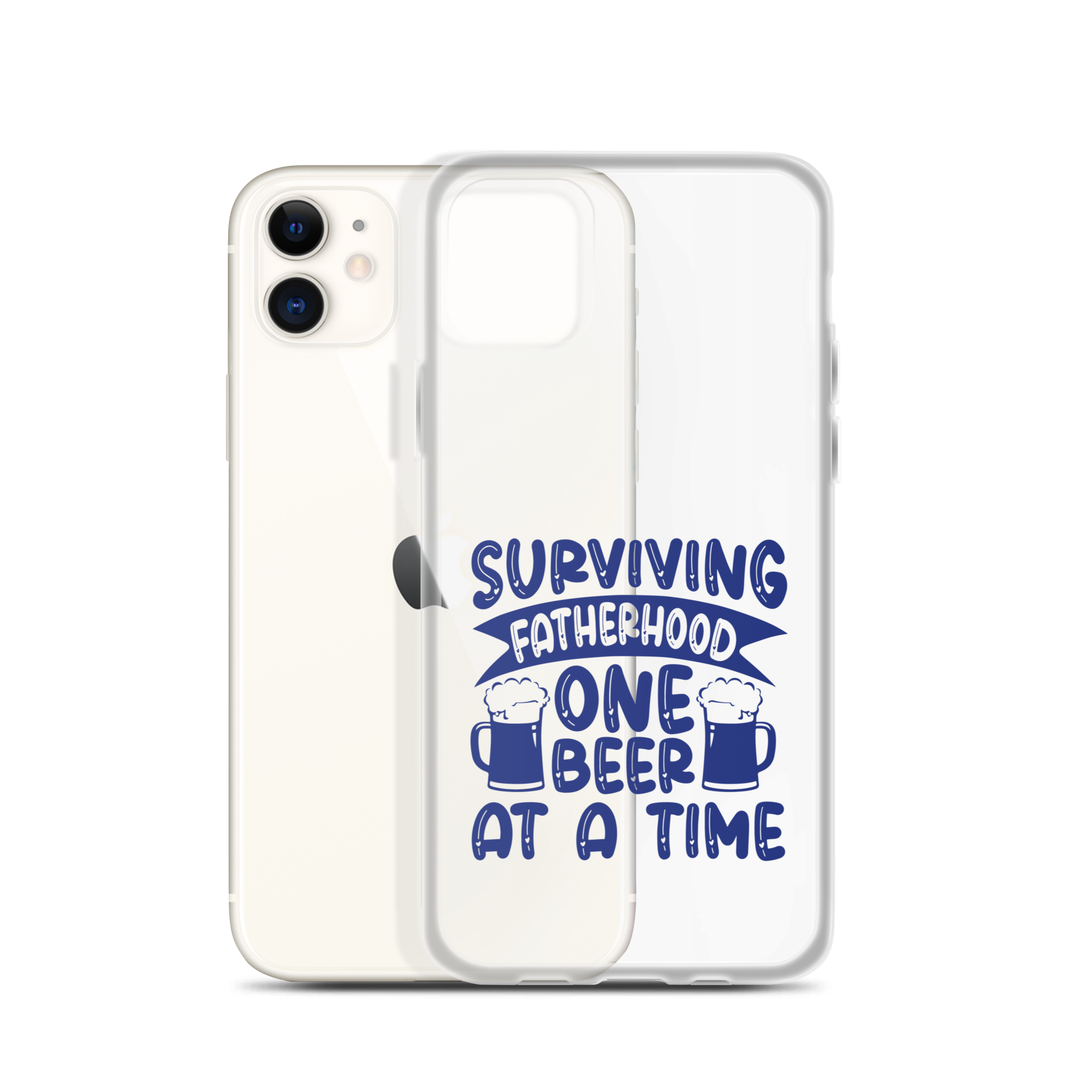 Surviving Fatherhood One Beer At A time Clear Case for iPhone®