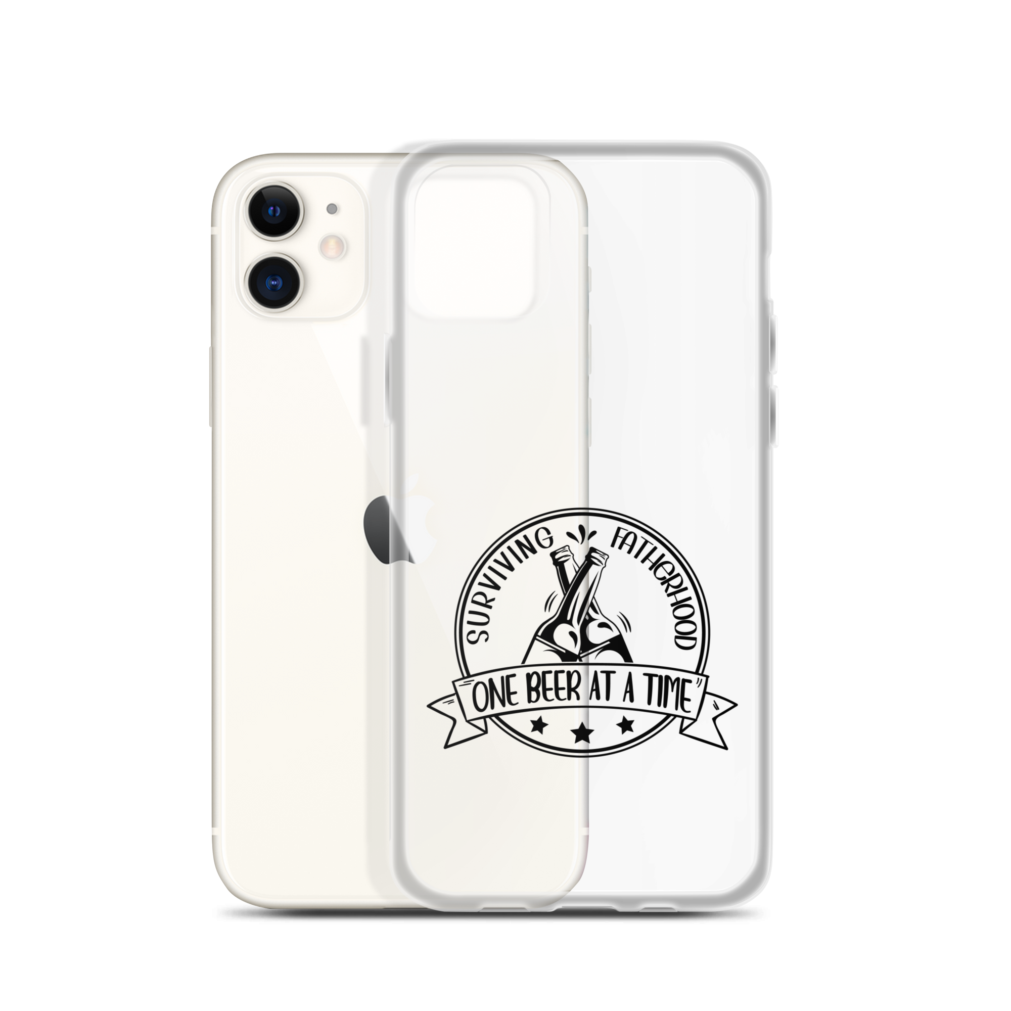 Surviving Fatherhood One Beer At A time Clear Case for iPhone®